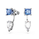Invólucros para Brincos Swarovski Mesmera Combinação de Lapidações Destacã¡Vel Azuis Lacado a Ródio