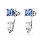 Invólucros para Brincos Swarovski Mesmera Combinação de Lapidações Destacã¡Vel Azuis Lacado a Ródio