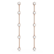 Brincos Swarovski Compridos Constella Lapidação Redonda Branco Lacado a Rosa Dourado