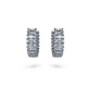 Brincos Swarovski Argola Matrix Lapidação Baguete Cinzentos Lacada a Ródio