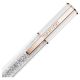 Esferográfica Swarovski Crystalline Lustre Branco Lacado a rosa dourado