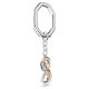 Chaveiro Swarovski Infinity Branco Acabamento de combinação de metais