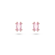 Brincos Swarovski Stud Stilla Lapidação Cushion Rosa Lacado a Rosa Dourado