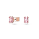 Brincos Swarovski Stud Stilla Lapidação Cushion Rosa Lacado a Rosa Dourado