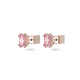 Brincos Swarovski Stud Stilla Lapidação Cushion Rosa Lacado a Rosa Dourado