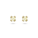 Brincos Swarovski Stud Stilla Lapidação Cushion Amarelo Lacado a Dourado