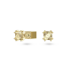 Brincos Swarovski Stud Stilla Lapidação Cushion Amarelo Lacado a Dourado