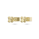 Brincos Swarovski Stud Stilla Lapidação Cushion Amarelo Lacado a Dourado