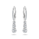 Brincos Swarovski Argola Attract Trilogy Lapidação Redonda Brancos Lacado a Ródio