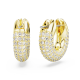 Brincos Swarovski Argola Dextera Pequenas Brancos Lacado a Dourado