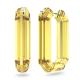 Brincos Swarovski Argola Lucent Marcante Modelo Octagonal Amarelos