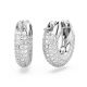 Brincos Swarovski Argola Dextera Pequenas Brancos Lacado a Ródio