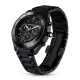 Relógio Swarovski 39Mm Fabrico Suiço Pulseira de Metal Preto Acabamento a Preto