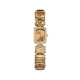 Relógio Swarovski Pulseira de Corte Octagonal Castanho Acabamento em Champanhe Dourado
