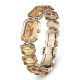 Relógio Swarovski Pulseira de Corte Octagonal Castanho Acabamento em Champanhe Dourado