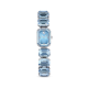Relógio Swarovski Pulseira de Corte Octagonal Azul Aço Inoxidável