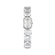 Relógio Swarovski Pulseira de Corte Octagonal Branco Aço Inoxidável