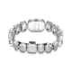 Relógio Swarovski Pulseira de Corte Octagonal Branco Aço Inoxidável