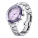 Relógio Swarovski Octea Lux Sport Fabrico Suiço Pulseira de Metal Roxo Aço Inoxidável