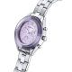 Relógio Swarovski Octea Lux Sport Fabrico Suiço Pulseira de Metal Roxo Aço Inoxidável
