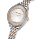 Relógio Swarovski Crystalline Aura Fabrico Suiço Pulseira de Metal Tom Dourado Rosa Acabamento de Combinação de Metais