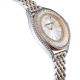 Relógio Swarovski Crystalline Aura Fabrico Suiço Pulseira de Metal Tom Dourado Rosa Acabamento de Combinação de Metais