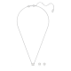 Conjunto Swarovski Constella Lapidação Redonda Branco Lacado a Ródio