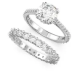 Anel Swarovski Constella Conjunto (2) Lapidação Redonda Branco Lacado a Ródio 55