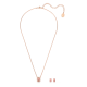 Conjunto Swarovski Millenia Lapidação Octogonal Rosa Lacado a Rosa Dourado