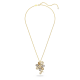 Colar Swarovski Elegance Of Africa Flor Multicor Lacado a Dourado