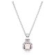Pingente Swarovski Birthstone Lapidação quadrada Junho Rosa Lacado a ródio