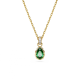 Pingente Swarovski Stilla Lapidação Pera Verde Lacado a Dourado