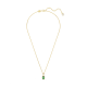 Pingente Swarovski Stilla Lapidação Pera Verde Lacado a Dourado