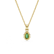 Pingente Swarovski Stilla Lapidação Pera Verde Lacado a Dourado