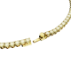 Colar Swarovski Matrix Tennis Lapidação Redonda Pequeno Amarelo Lacado a Dourado