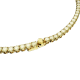 Colar Swarovski Matrix Tennis Lapidação Redonda Pequeno Amarelo Lacado a Dourado