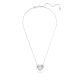 Pingente Swarovski Matrix Combinação de Lapidações Coração Branco Lacado a Ródio