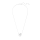 Colar Swarovski Volta Laço Pequeno Branco Lacado a Ródio