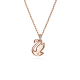 Pingente Swarovski Iconic Swan Cisne Pequeno Branco Lacado a Rosa Dourado