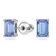 Conjunto Swarovski Millenia Lapidação Octogonal Azul Lacado a Ródio