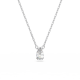 Pingente Swarovski Millenia Lapidação Pera Branco Lacado a Ródio