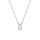 Pingente Swarovski Millenia Lapidação Pera Branco Lacado a Ródio