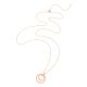 Colar Swarovski Hollow Medio Branco Banhado Rosa Dourado