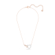 Colar Swarovski Infinity Infinito e Coração Branco Acabamento de Combinação de Metais