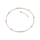Colar Swarovski Constella Lapidação Redonda Branco Lacado a Rosa Dourado