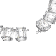 Colar Swarovski Millenia Lapidação Octogonal Branco Lacado a Ródio