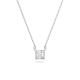 Colar Swarovski Attract Lapidação Quadrada Branco Lacado a Ródio