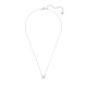 Colar Swarovski Attract Lapidação Quadrada Branco Lacado a Ródio