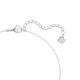 Colar Swarovski Attract Lapidação Quadrada Branco Lacado a Ródio