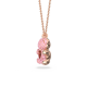 Pingente Swarovski Teddy Urso Rosa Lacado a Rosa Dourado